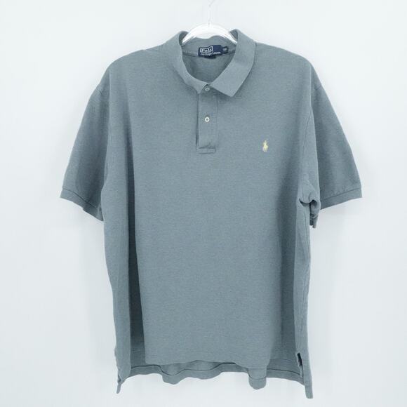 Polo Ralph Lauren Shirt Mens 3XB Gray Polo Short Sleeve Classic Fit Pony Preppy - Picture 1 of 14